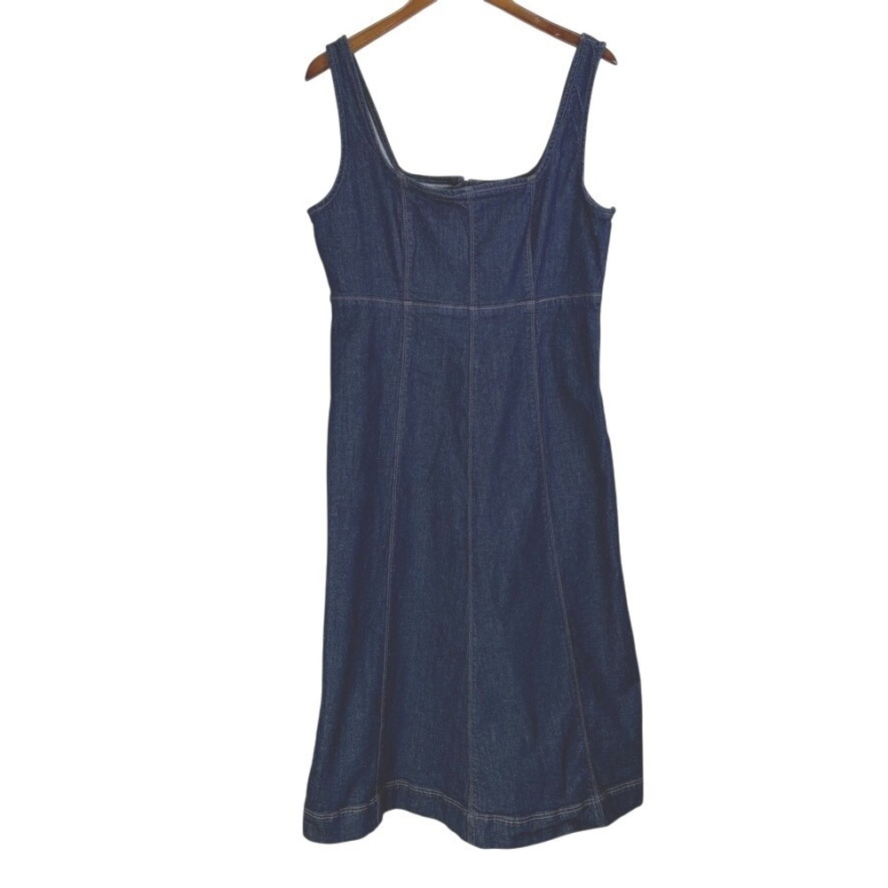 Old Navy Denim Woman's Midi Dress Large Blue Western Cowgirl Festival Boho Cute